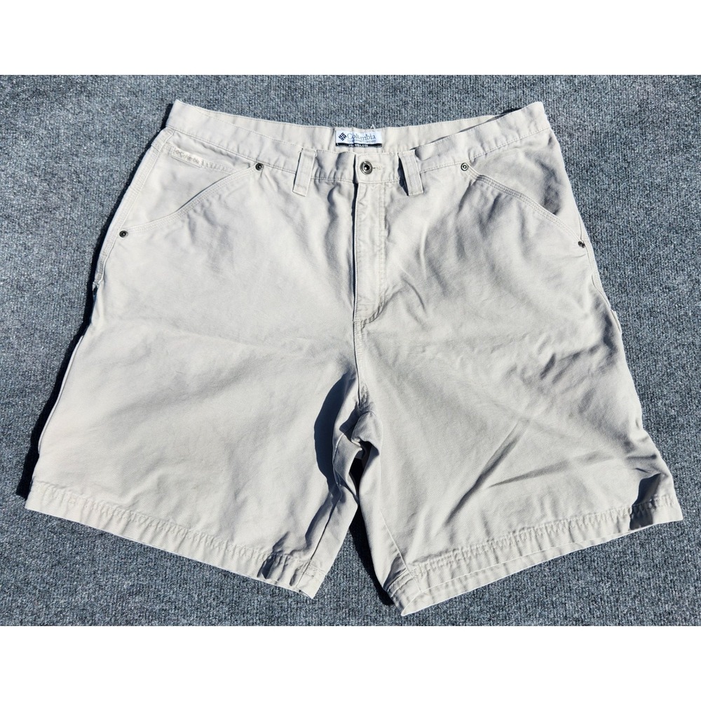 Columbia Mens Shorts‎ Size 40 Beige Outdoor Casual Utility Cargo Canvas
